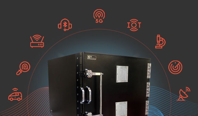 Customized integrated RF Shield Box for manual or automatic testing